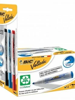 Box 12 + 3 Marqueurs Effaçables Velleda - Bic