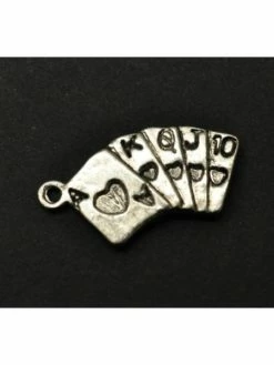 L'ART ET CREATION Breloque Poker, Quinte Fluche Royale