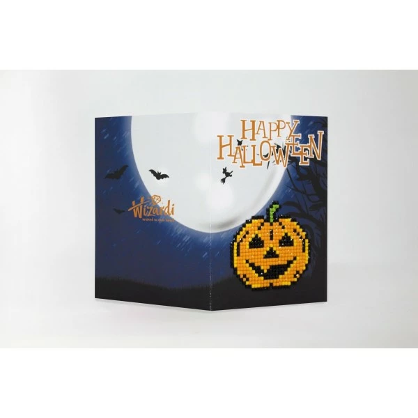 Wizardi Broderie Diamant Kit- Joyeux Halloween WC0344 1 Wizardi Broderie Diamant Kit- Joyeux Halloween WC0344
