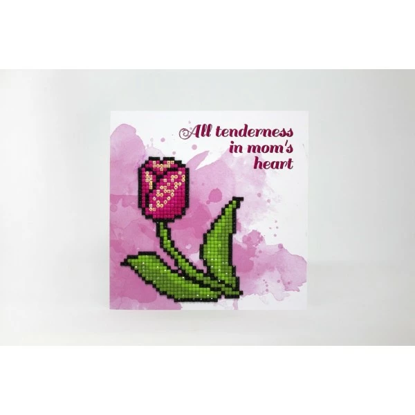 Wizardi Broderie Diamant Kit- Toute Tendresse Dans Le Coeur De Maman WC0136 2 Wizardi Broderie Diamant Kit- Toute Tendresse Dans Le Coeur De Maman WC0136 – Image 2