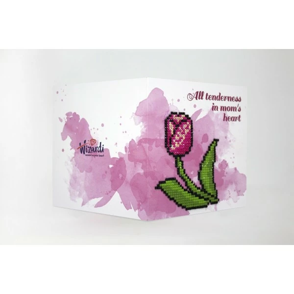 Wizardi Broderie Diamant Kit- Toute Tendresse Dans Le Coeur De Maman WC0136 1 Wizardi Broderie Diamant Kit- Toute Tendresse Dans Le Coeur De Maman WC0136