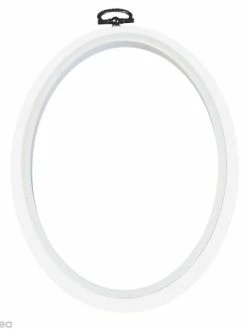 DMC Cadre Tambour Broderie - Ovale Blanc à Broder - 17,5 X 13 Cm
