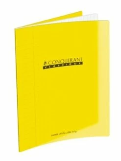 Conquérant Classique Cahier 17x22 - 48 Pages - Séyès - Polypro Jaune
