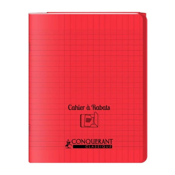 Conquérant Classique Cahier à Rabats 17x22 - 48 Pages - Séyès - Polypro Rouge 1 Conquérant Classique Cahier à Rabats 17x22 - 48 Pages - Séyès - Polypro Rouge
