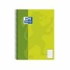 Oxford Cahier à Spirales A4+, Ligné+marge, 160 Pages - Vert Anis
