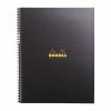 Cahier à Spirales Note Book A4+ - 160 Pages - 5x5 - Noir - Rhodia