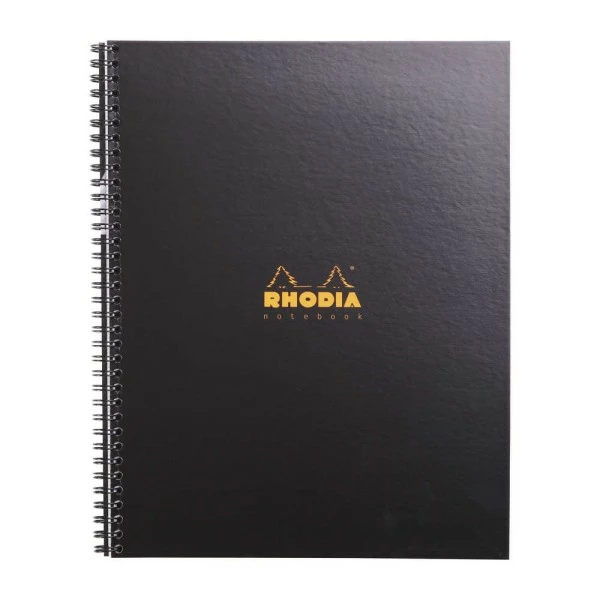Cahier à Spirales Note Book A4+ 160 Pages - Ligné - Noir - Rhodia 1 Cahier à Spirales Note Book A4+ 160 Pages - Ligné - Noir - Rhodia