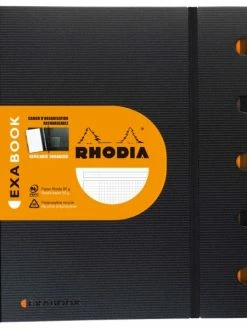 Cahier Exabook Rechargeable A4+ - 160 Pages - 5x5 - Noir - Rhodia