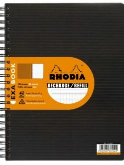 Cahier Recharge "Exabook" - A4+ - 160 Pages - 5x5 - Noir - Rhodia