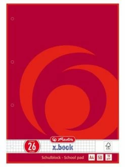 Cahier Scolaire X.book, A4, Quadrillé Linéature 26 - Herlitz