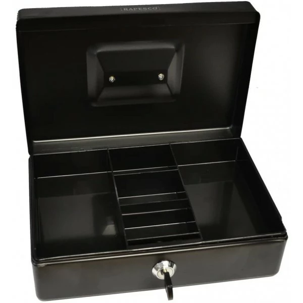 Caisse à Monnaie En Acier 5 Compartiments 25 Cm Noir Rapesco 2 Caisse à Monnaie En Acier 5 Compartiments 25 Cm Noir Rapesco – Image 2