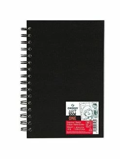 Canson Art Book One Carnet Spiralé Papier à Dessin 80 Feuilles 100g 21,6 X 27,9 Cm Blanc
