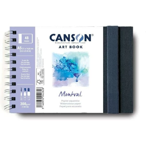 CANSON - Carnet De Dessin "Art Book" Montval - A5 Paysage 1 CANSON - Carnet De Dessin "Art Book" Montval - A5 Paysage