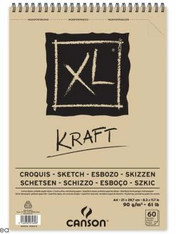 Carnet A4 Canson XL - Kraft - 60 Feuilles