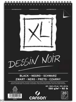 Carnet A5 Canson XL - Dessin Noir - 20 Feuilles