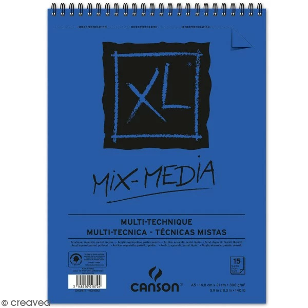 Carnet A5 Canson XL - Mix-Media - 15 Feuilles 1 Carnet A5 Canson XL - Mix-Media - 15 Feuilles