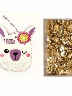 Youdoit Carnet De 183 Stickers Lama + 150 Punaises Dorées