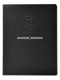 CLAIREFONTAINE Carnet De Croquis Crok'Book Papier Noir - 120 G/m² - 17 X 22 Cm - 20 Pages