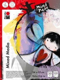 Marabu Carnet De Croquis - Mixed Media - 34 X 32 Cm - 20 Pages