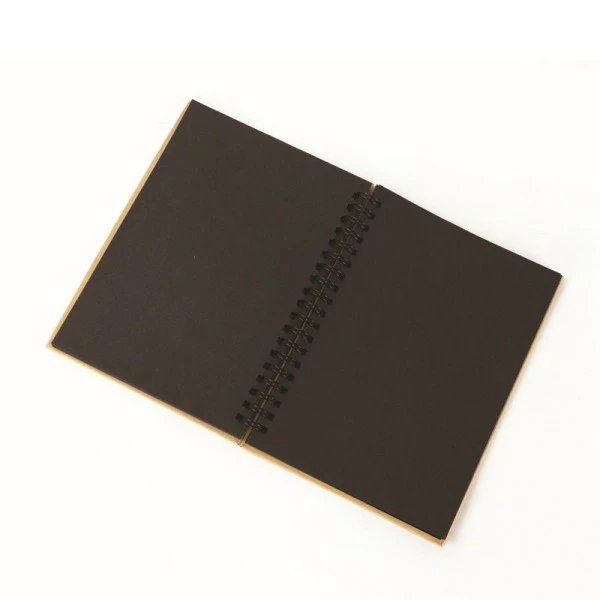Graine Créative Carnet Kraft à Spirales - Papier Noir - 18 X 13 Cm 2 Graine Créative Carnet Kraft à Spirales - Papier Noir - 18 X 13 Cm – Image 2