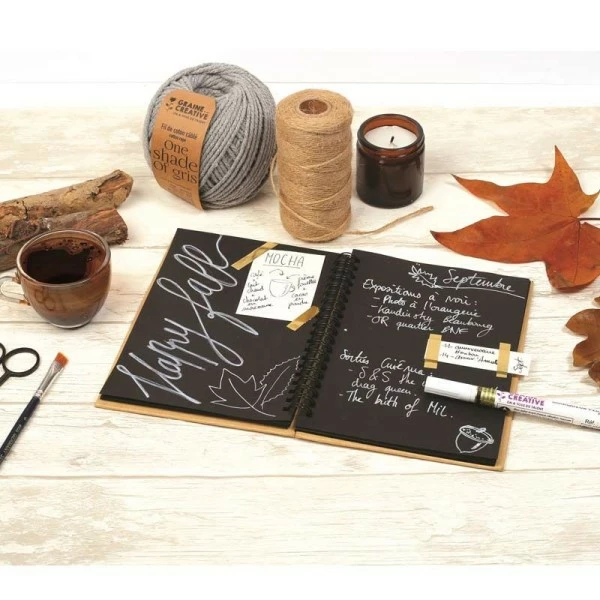 Graine Créative Carnet Kraft à Spirales - Papier Noir - 18 X 13 Cm 3 Graine Créative Carnet Kraft à Spirales - Papier Noir - 18 X 13 Cm – Image 3