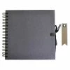 AUCUNE Carnet Scrapbooking 20 X 20 Cm Noir + 20 étiquettes Kraft Fanion