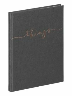 Carnet "Things", Format A5 - Uni - Gris - Pagna