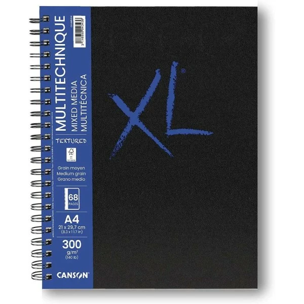 Carnet XL Canson - Mixed Media Textured - A4 - 300 G - 34 Feuilles 1 Carnet XL Canson - Mixed Media Textured - A4 - 300 G - 34 Feuilles