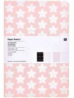 Carnets De Notes Sakura Rico Design - Rose Et Noir - 14,5 X 21 Cm - 2 Pcs