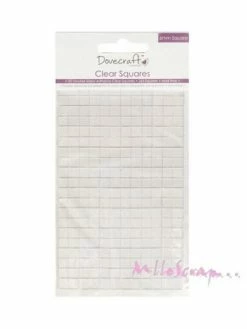 Dovecraft Carrés Transparents Autocollants - 264 Pièces