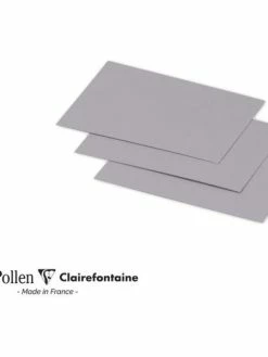 CLAIREFONTAINE Carte "Pollen" 70 X 95 Mm - Gris Koala