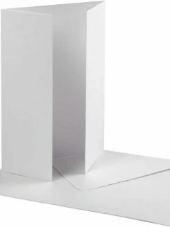 Creativ Company Cartes 10,5 X 15 Cm Et Enveloppes - Blanc Nacré - 10 Sets