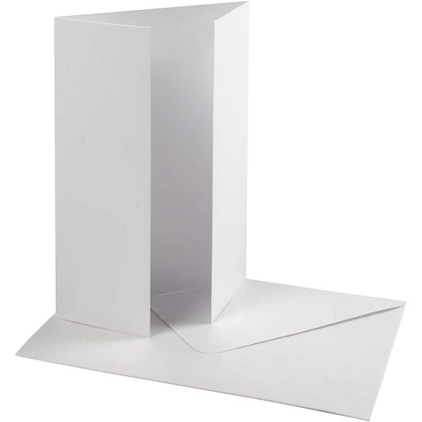 Creativ Company Cartes 10,5 X 15 Cm Et Enveloppes - Blanc Nacré - 10 Sets 1 Creativ Company Cartes 10,5 X 15 Cm Et Enveloppes - Blanc Nacré - 10 Sets