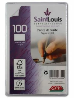 Cartes De Correspondance - 100 Exemplaires Vierge - 82X128Mm - 220G - Boîte Plexiglas - Gpv