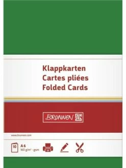 Brunnen Cartes Doubles - 105 X 148 Mm - Vert Foncé