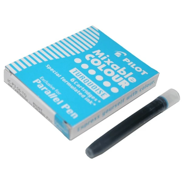 Cartouches D'encre Pilot Pour Parallel Pen - Bleu Turquoise - 6 Pcs 1 Cartouches D'encre Pilot Pour Parallel Pen - Bleu Turquoise - 6 Pcs