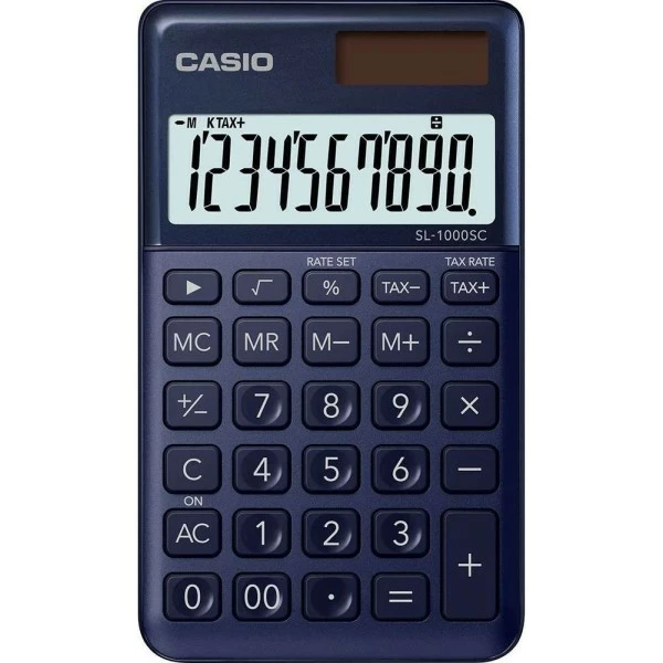 CASIO - Calculatrice SL-1000 SC-BK - Solaire/pile - Bleu Marine 1 CASIO - Calculatrice SL-1000 SC-BK - Solaire/pile - Bleu Marine