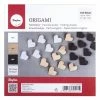 Rayher Cent Feuilles à Plier Origami Quinze X Quinze Cm - Blanc-beige-noir