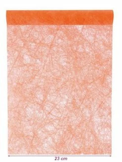 Artif Chemin De Table Intissé Orange, Largeur 23 Cm, Longueur 20 M, Décoration De Table Non Tissé
