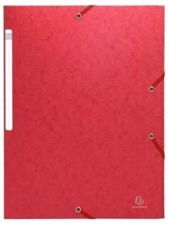 Chemise 3 Rabats à élastique "Scotten" - A4 - Rouge - Exacompta