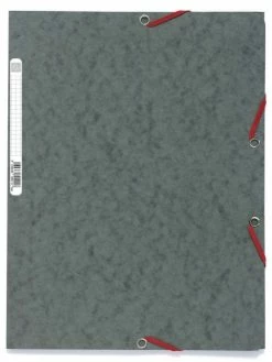 Chemise 3 Rabats à élastiques - A4 - Gris - Exacompta