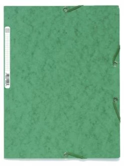 Chemise 3 Rabats à élastiques - A4 - Vert - Exacompta