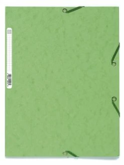 Chemise 3 Rabats à élastiques - A4 - Vert Tilleul - Exacompta