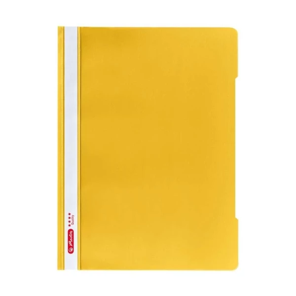 Herlitz Chemise à Lamelles "Quality" - A4 - Film PP - Jaune 1 Herlitz Chemise à Lamelles "Quality" - A4 - Film PP - Jaune