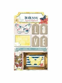 Chipboards 3D Papillons Love – Sweet Life - Bo Bunny