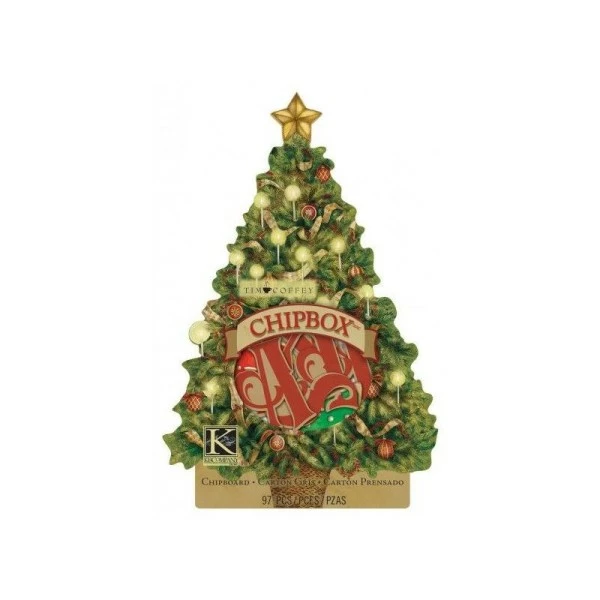 K&Company Chipboards Noël - Lettres Alphabet Dans Une Boîte Sapin - Chipbox - K & Company 1 K&Company Chipboards Noël - Lettres Alphabet Dans Une Boîte Sapin - Chipbox - K & Company