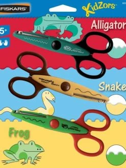 Fiskars Ciseaux Cranteurs KidZors Animaux Rampants X 3