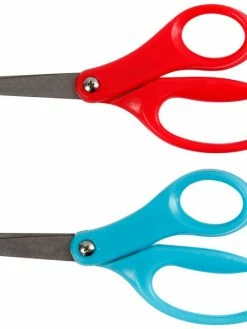Creativ Company Ciseaux Enfants, L: 13 Cm, Bleu, Rouge, Ciseaux Pour Droitier, 12Pièces