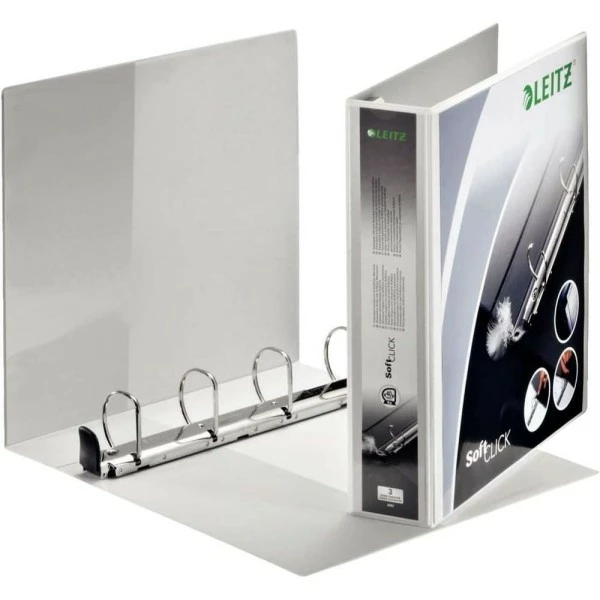 Leitz Classeur 4 Anneaux "SoftClick" - A4+ - D77 Mm - Blanc 1 Leitz Classeur 4 Anneaux "SoftClick" - A4+ - D77 Mm - Blanc