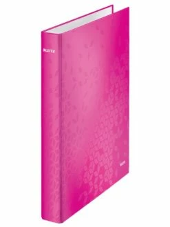 Leitz Classeur 4 Anneaux "Wow", A4 - D40 Mm - Rose